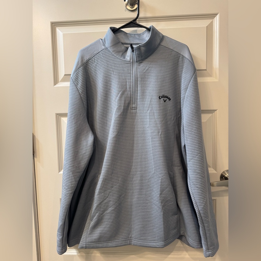 Callaway Men's Light Gray Zip-Up Sweater